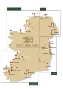 Destination Golf Links Ireland, Where to play golf in Ireland, Irish Golf vacations, Irish Golf Map